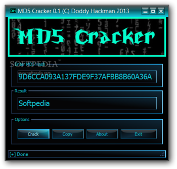 MD5 Cracker screenshot