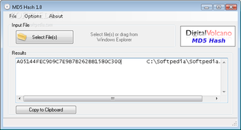 MD5 Hash screenshot