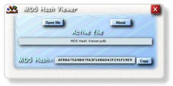 MD5 Hash Viewer screenshot