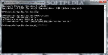 MD5 screenshot