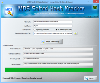 MD5 Salted Hash Kracker screenshot
