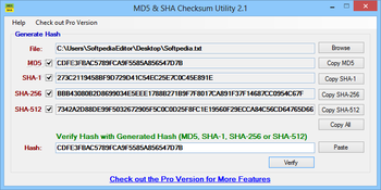 MD5 & SHA Checksum Utility screenshot