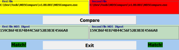 MD5Compare screenshot