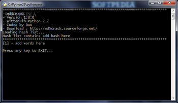 md5Crack screenshot