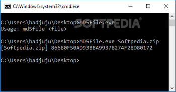 MD5File screenshot