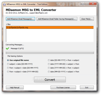 MDaemon MSG to EML Converter screenshot