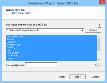 MDB to CSV Converter screenshot