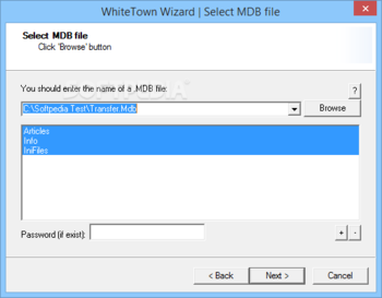 MDB to DBF Converter screenshot