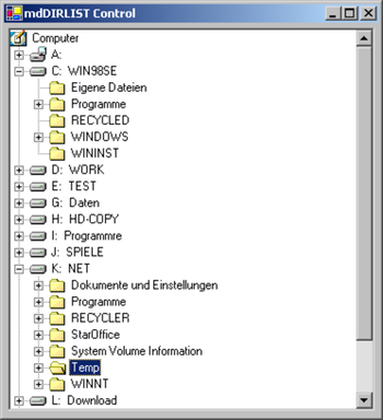 mdDIRLIST screenshot 2