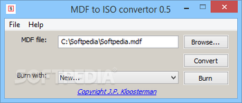 MDF to ISO convertor screenshot