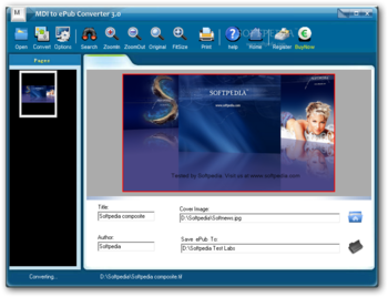 MDI to ePub Converter screenshot