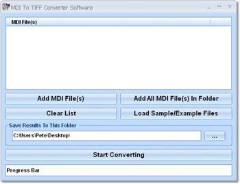 MDI To TIFF Converter Software screenshot