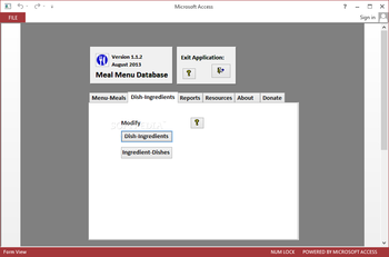 Meal Menu Database screenshot 4