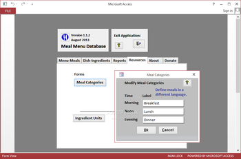 Meal Menu Database screenshot 9