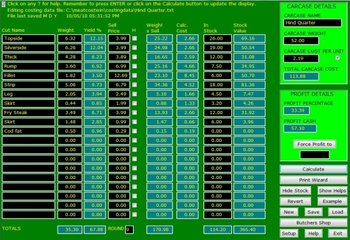 Meat Costings Professional screenshot