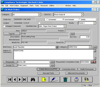 Mechanic's Mate CMMS screenshot