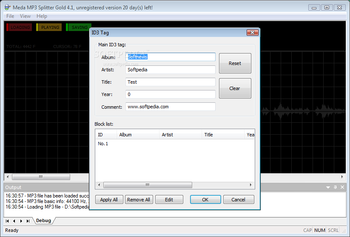 MEDA MP3 Splitter Gold screenshot 4