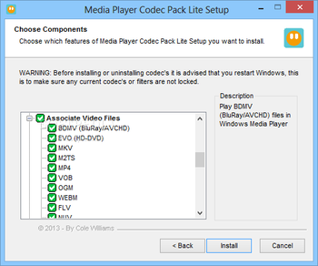 Media Player Codec Pack Lite screenshot 3