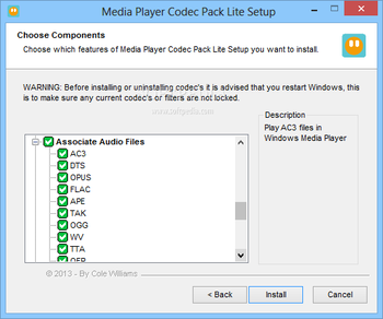 Media Player Codec Pack Lite screenshot 4