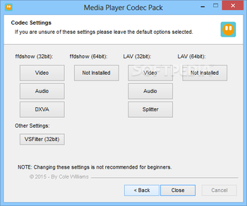 Media Player Codec Pack Plus screenshot 10