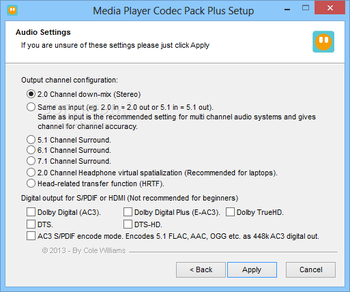 Media Player Codec Pack Plus screenshot 7