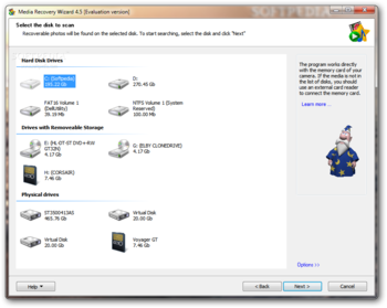 Media Recovery Wizard screenshot