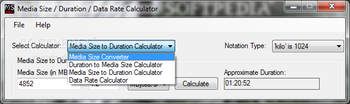 Media Size Calculator screenshot 2