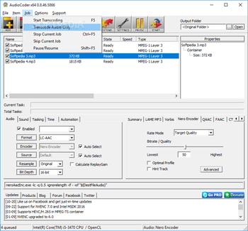 MediaCoder Audio Edition screenshot 4
