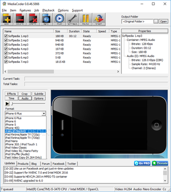 MediaCoder iPod/iPhone/iPad Edition screenshot 2