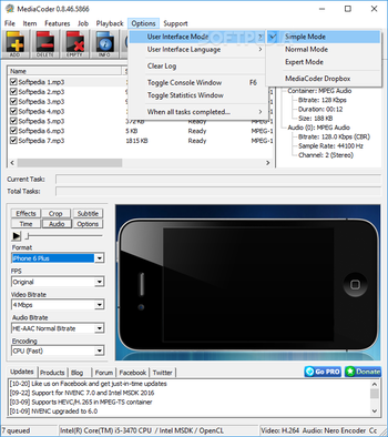 MediaCoder iPod/iPhone/iPad Edition screenshot 5