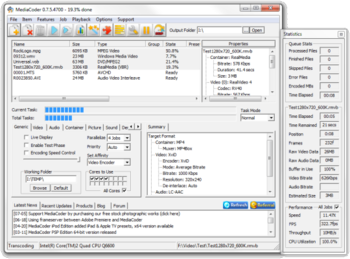 MediaCoder  screenshot