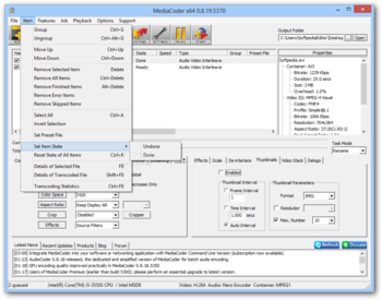 MediaCoder screenshot 11