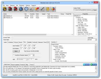 MediaCoder screenshot 5