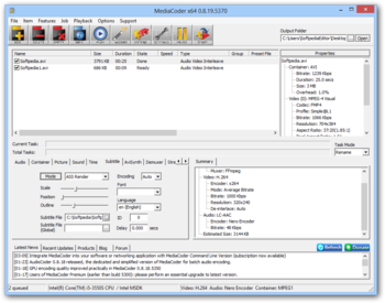 MediaCoder screenshot 7