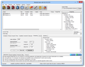 MediaCoder screenshot 9