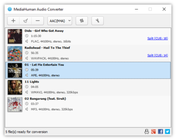 MediaHuman Audio Converter screenshot