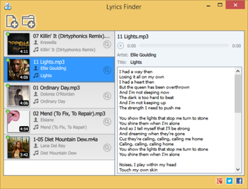 MediaHuman Lyrics Finder screenshot