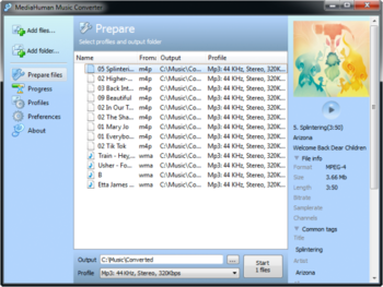 MediaHuman Music Converter screenshot