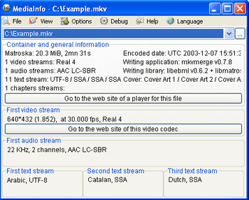 MediaInfo screenshot