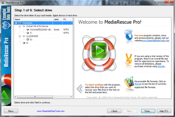 MediaRescue Pro screenshot