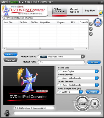 MediaSanta DVD to iPod Converter screenshot 3