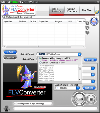 MediaSanta FLV Converter screenshot