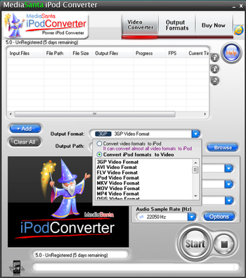 MediaSanta iPod Converter screenshot
