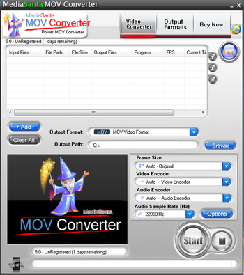 MediaSanta MOV Converter screenshot