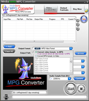 MediaSanta MPG Converter screenshot