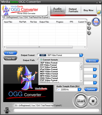 MediaSanta OGG Converter screenshot