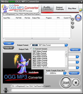 MediaSanta OGG MP3 Converter screenshot