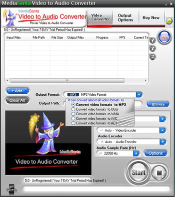 MediaSanta Video to Audio Converter screenshot 3