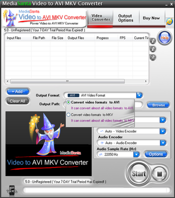 MediaSanta Video to AVI MKV Converter screenshot