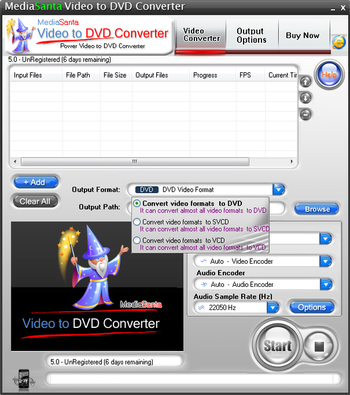 MediaSanta Video to DVD Converter screenshot